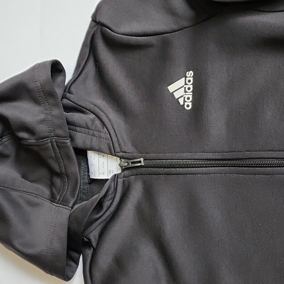 Adidas Kids Essential Black 3 Stripe Tracksuit Top - Picture 3 of 8